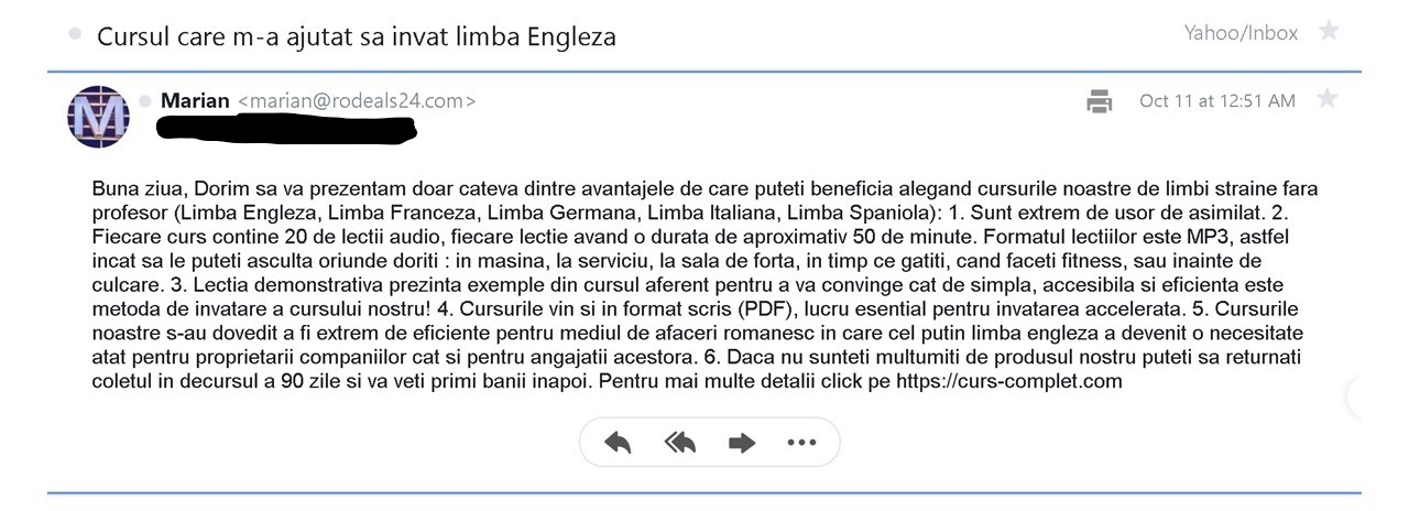 exemplu de mail