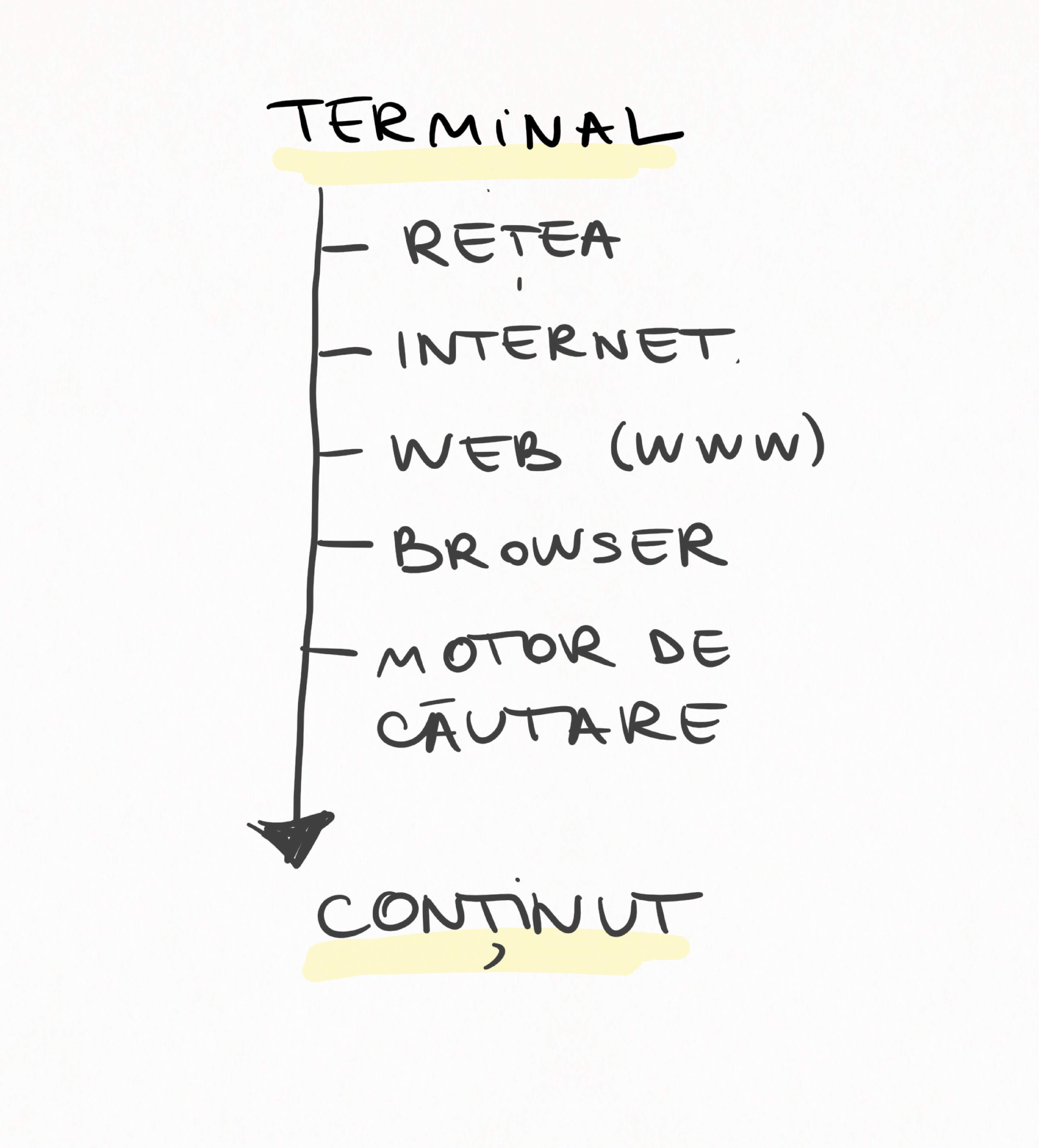 terminal, conținut