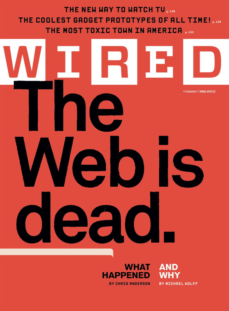 Wired the Web is dead cover